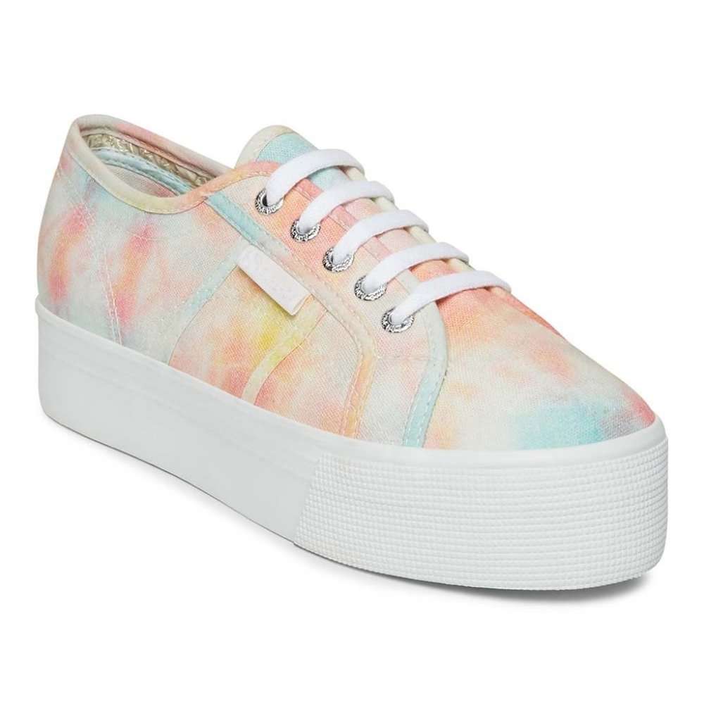 Superga Platform Sneakers 2790 - PRINT PASTEL MULTI Women 8.5